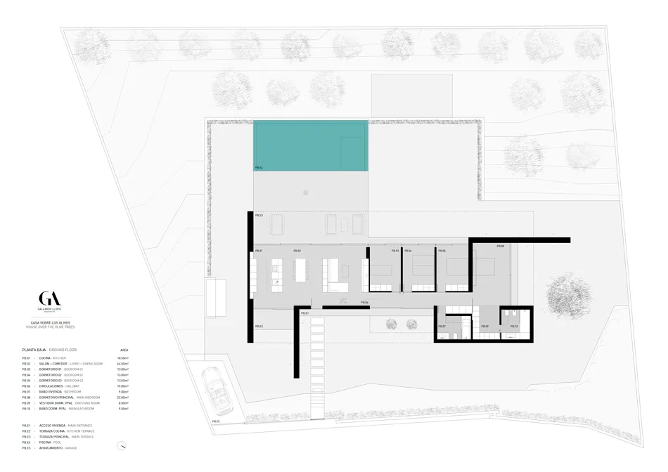 Casa sobre los olivos