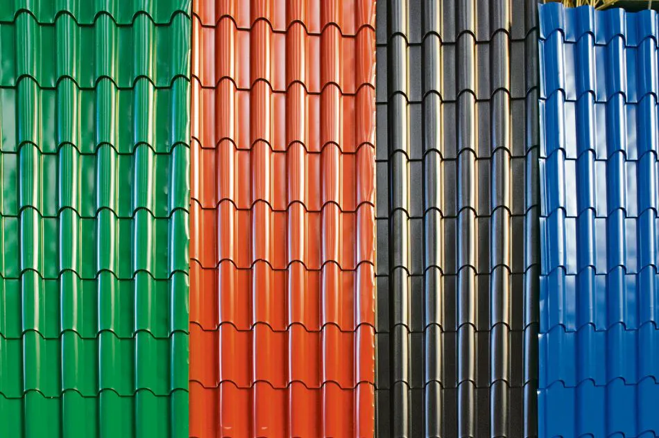 Tejas portuguesas en chapa