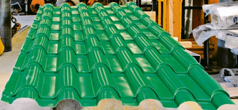 Tejas portuguesas en chapa