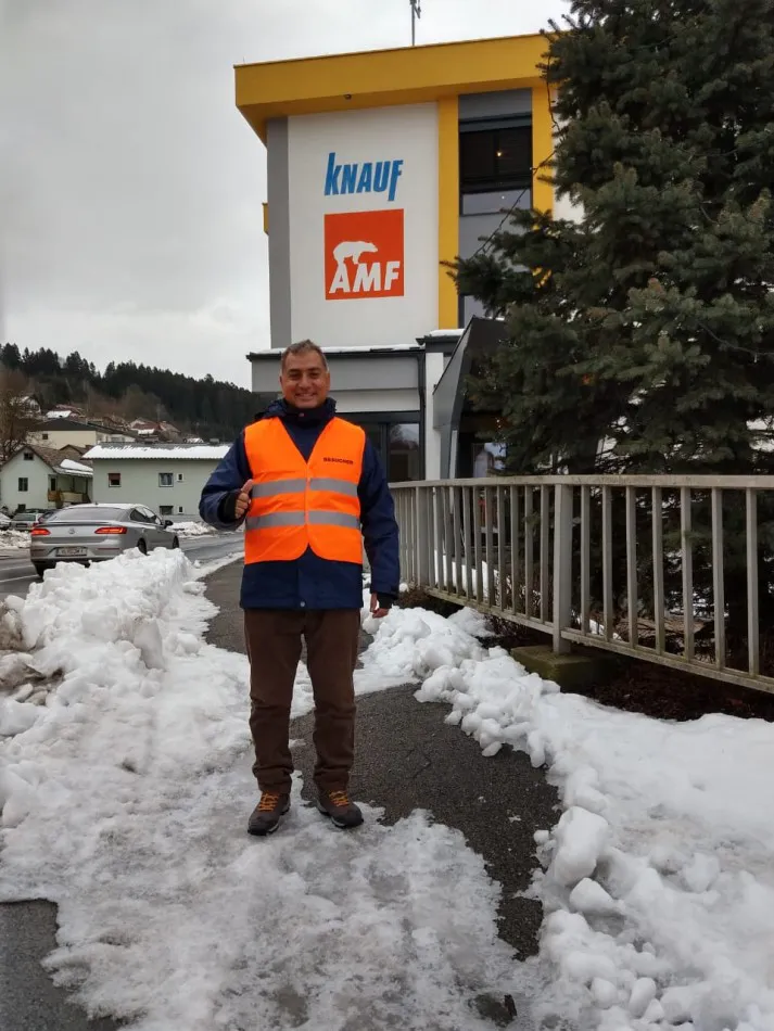 Drap fue invitado a Alemania por la firma Knauf
