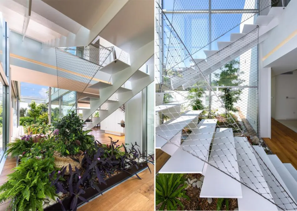 La casa del jardín en la ciudad