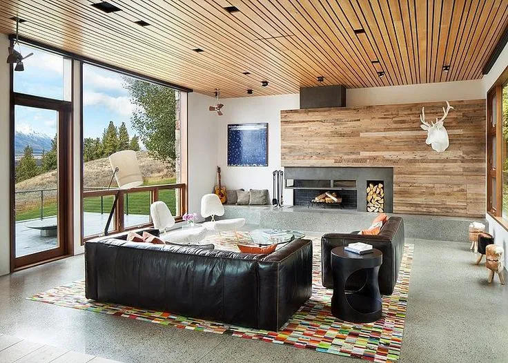 Decoración con tableros entablonados