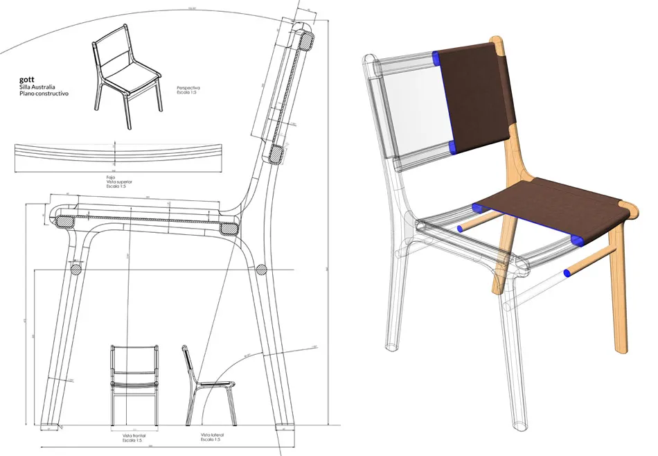 El diseño de la silla